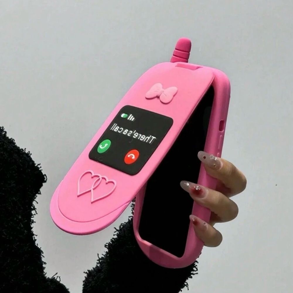 Cute Flip Phone Design Case for iPhone 16 Pro Max - Picture 1 of 7